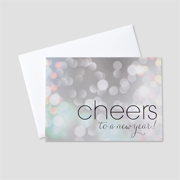 Bubble Cheers New Year Greeting Card
