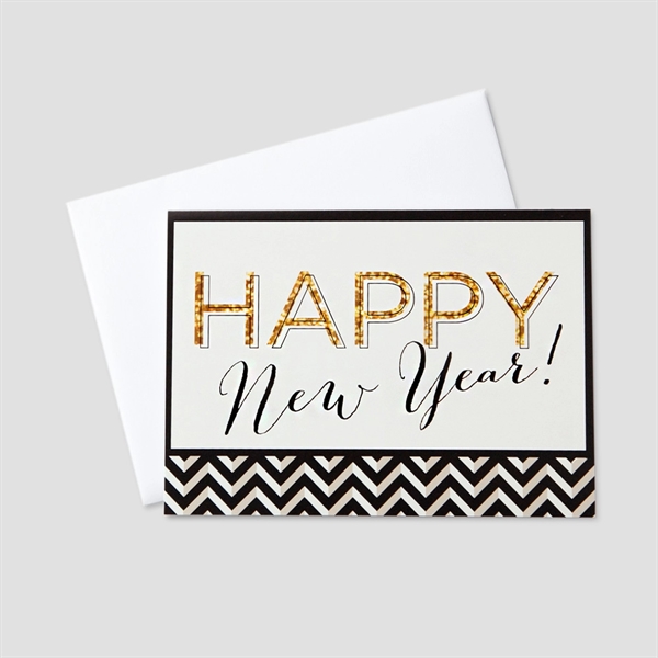 Glitter and Design New Year Greeting Card