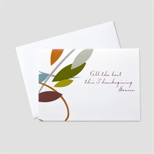 Abstract Leaves Thanksgiving Greeting Card