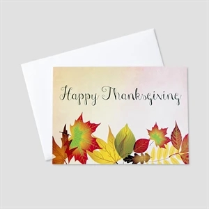 Dancing Leaves Thanksgiving Greeting Card