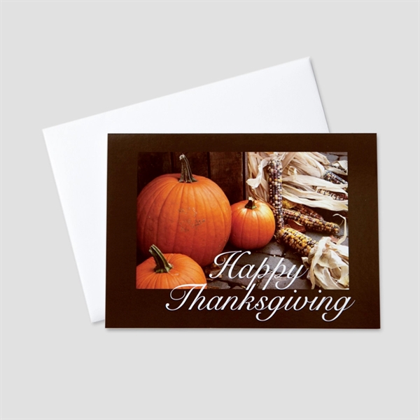 Pumpkins on Display Thanksgiving Greeting Card