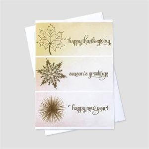 Holiday Watercolor Messages Thanksgiving Greeting Card
