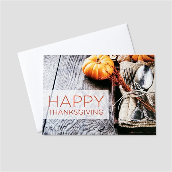 Harvest Table Thanksgiving Greeting Card