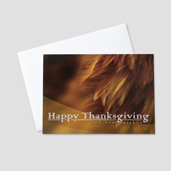 Windswept Feathers Thanksgiving Greeting Card