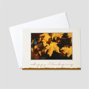 Leaves In Motion Thanksgiving Greeting Card
