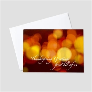 Fall Lights Thanksgiving Greeting Card