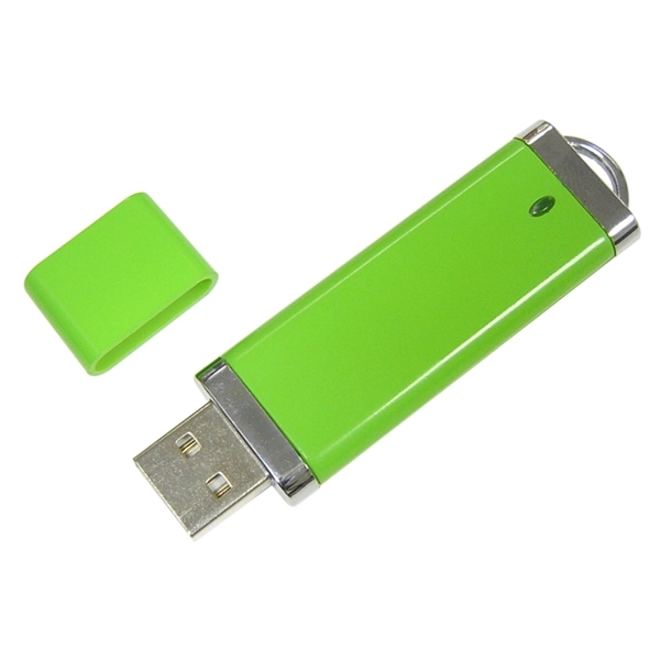 Rectangle Plastic USB Drive w/ Silver Trim - Image 13