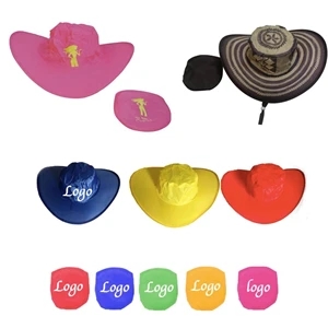 Cowboy Foldable Hat With Pouch