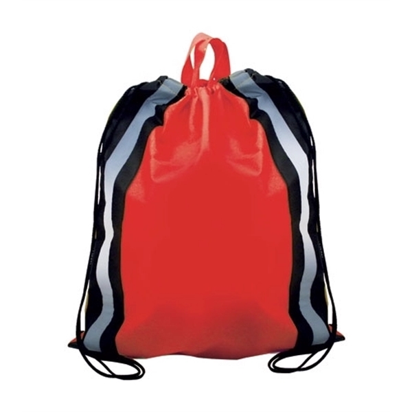 NW Reflective Drawstring Backpack, Full Color Digital - Image 4