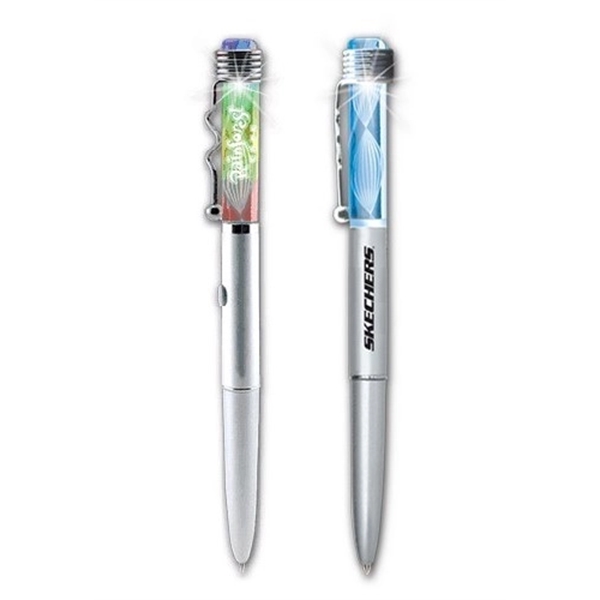 LED Lighted Logo Pen with Multicolor or Blue Lights - Image 1