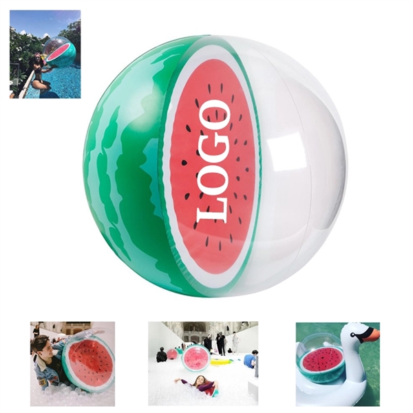 Translucent Watermelon Beach Ball - Image 1