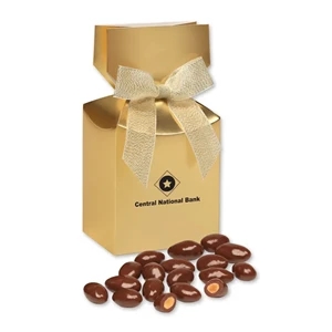 Chocolate Covered Almonds in Gold Premium Delights Gift Box