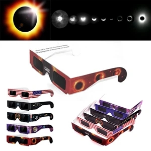Red Outer Space Paper Solar Eclipse Glasses