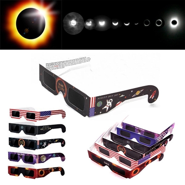 Astronaut And Outer Space Paper Solar Eclipse Glasses - Image 1