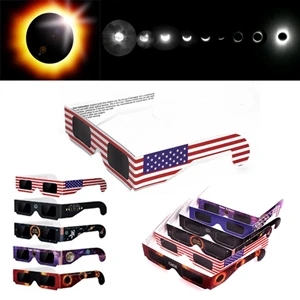 US National Flag Paper Solar Eclipse Glasses