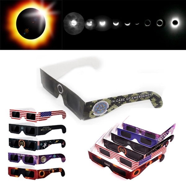 Camouflage Paper Solar Eclipse Glasses - Image 1