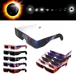 Blue and Black Outer Space Paper Solar Eclipse Glasses