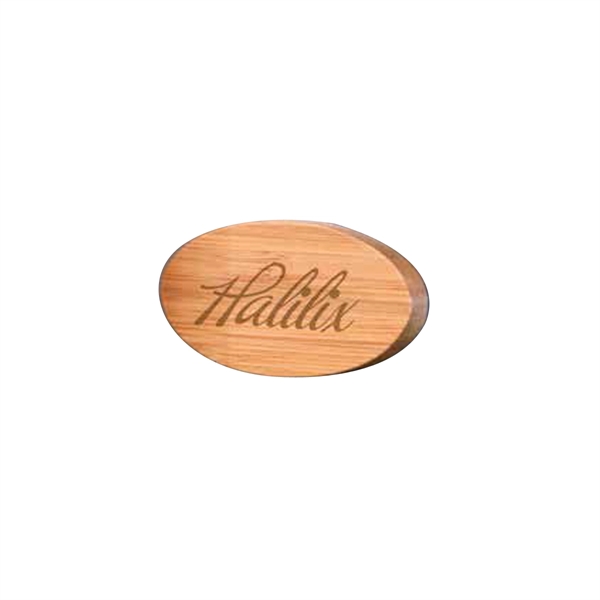 Lux ECO Bamboo Oval Magnet - Image 1