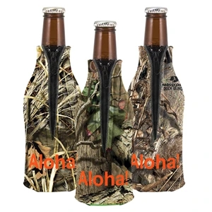Trademarked Camo Zippered Bottle Coolie