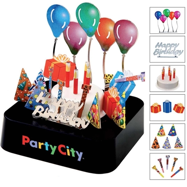Birthday party magnetic sculpture block