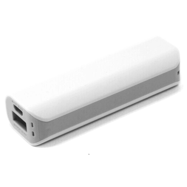 Monza Plastic White and Pastel Power Bank w/ Cable - Image 3