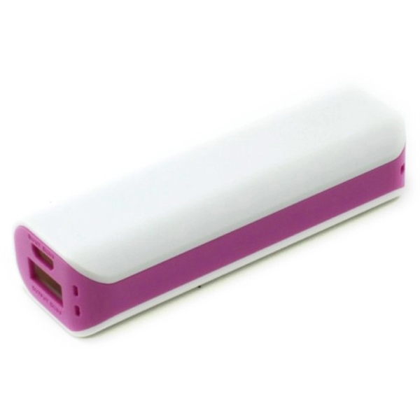 Monza Plastic White and Pastel Power Bank w/ Cable - Image 7