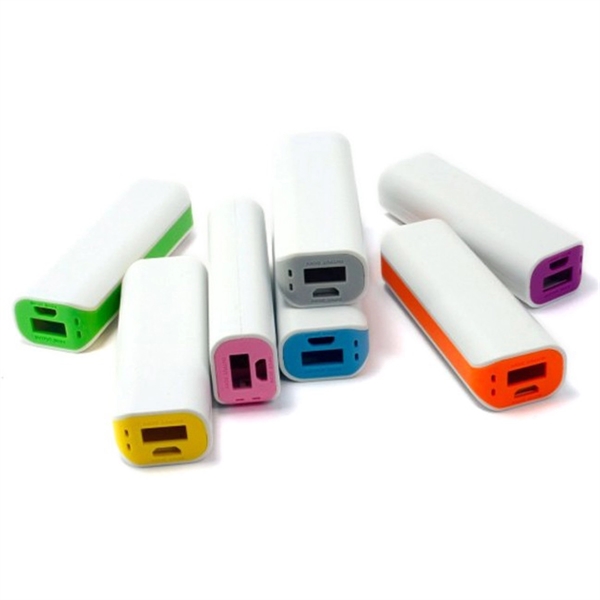 Monza Plastic White and Pastel Power Bank w/ Cable - Image 9