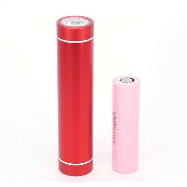 2600 mAH Anodized aluminum power bank with built-in LED - Image 4