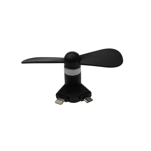 Mini USB Fan with Lightning and Micro USB - Image 3