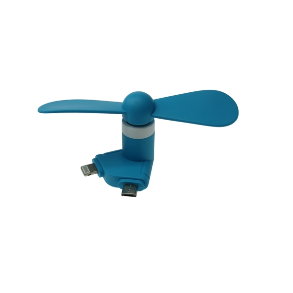 Mini USB Fan with Lightning and Micro USB - Image 5