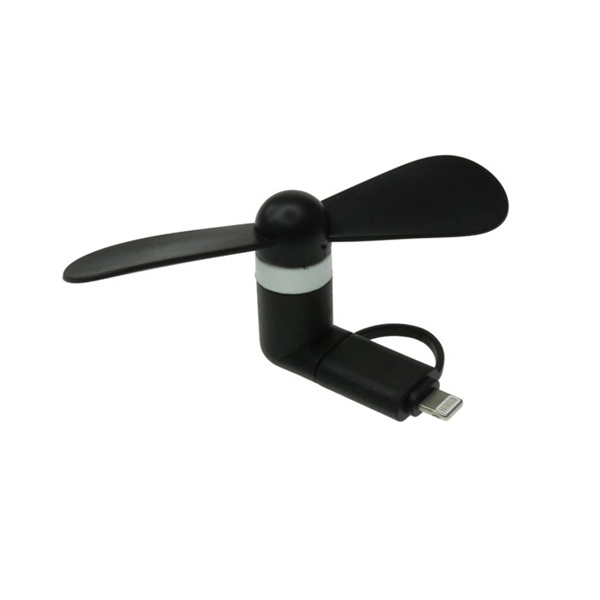 Mini USB Fan Dual with Lightning and Micro USB - Image 4