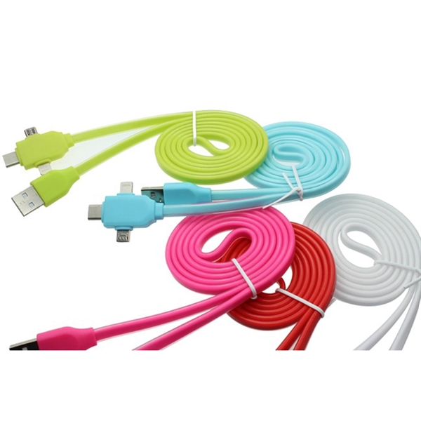 iPhone 4, 5, 6, 6S, Android and Type-C 4 in one cable - Image 1