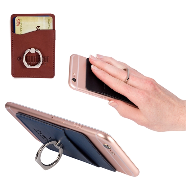 Tuscany™ Card Holder with Metal Ring Phone Stand - Image 5