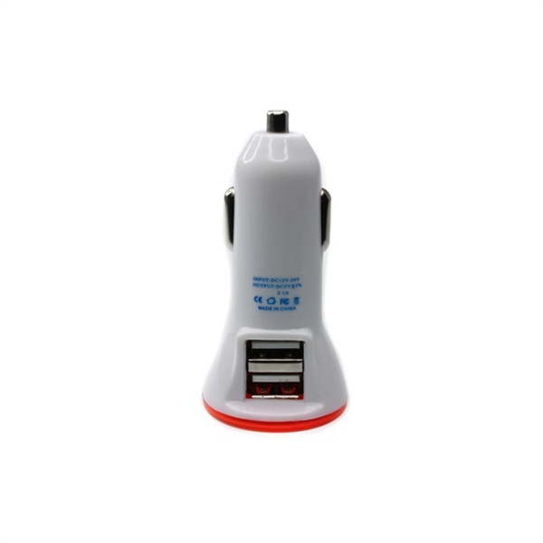 Dual port 2.1 Amp Car Charger with Custom Epoxy Logo. - Image 3