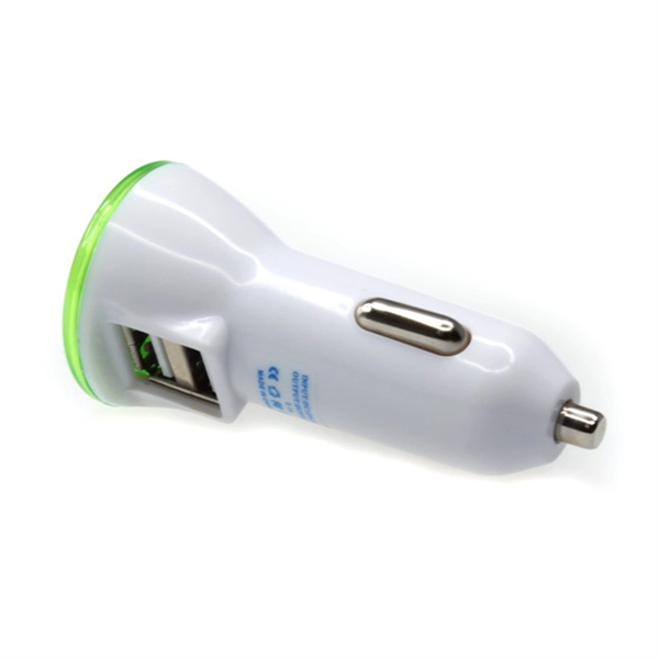 Dual port 2.1 Amp Car Charger with Custom Epoxy Logo. - Image 4