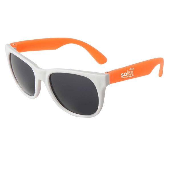 Neon Sunglasses - White Frame - Image 1
