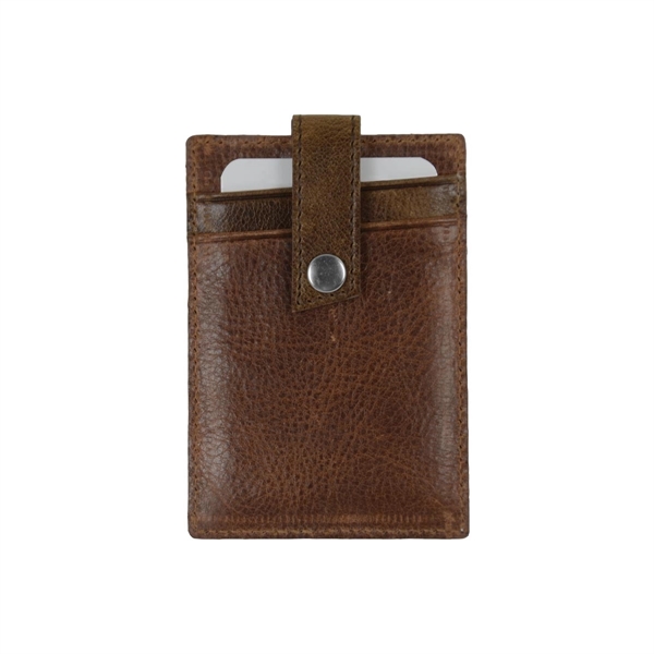 Westbridge Two-Tone RFID Leather Money Clip/Card Case - Image 3