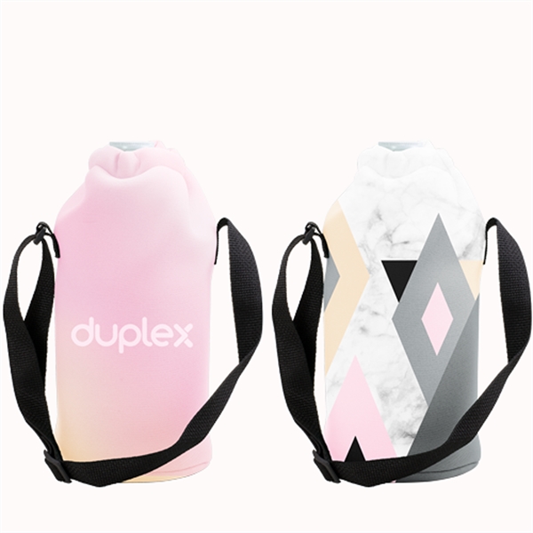 Neoprene Growler Cover 4CP Duplex with Drawstring - Image 1