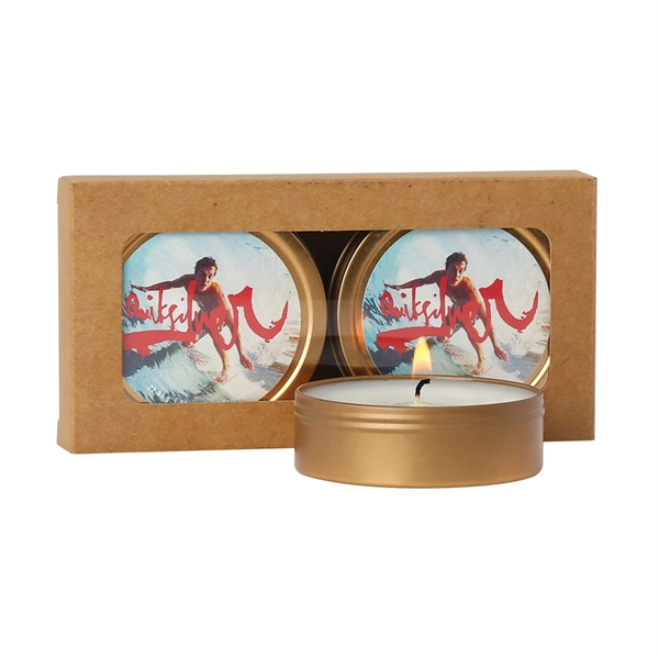 Scented Candle 2-Pack in Kraft Window Box - Image 1