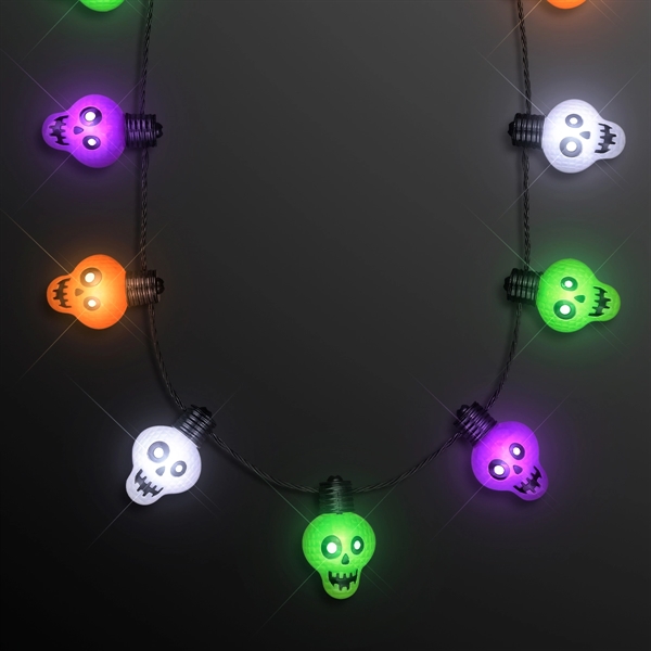 Zombie Skulls LED Jumbo String Lights Necklace - Image 1