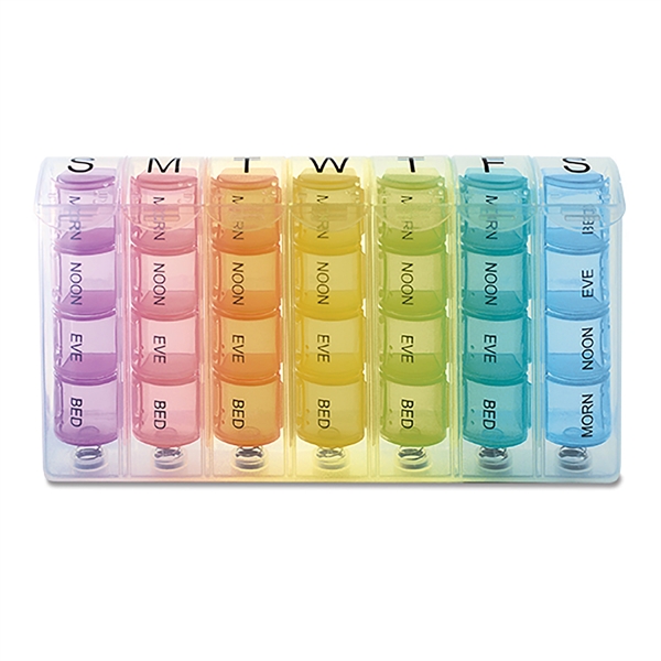 Rainbow Spring Loaded 7-Day Pill Box - Image 2