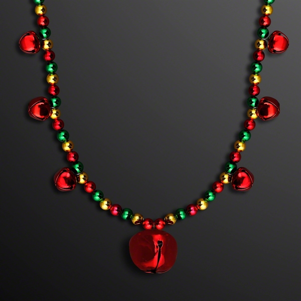 Jingle Bells Beaded Necklace (NON-Light Up) - Image 1