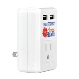 Double USB and AC Multifunctional Travel Outlet