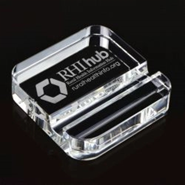 Square Crystal Phone Stand Paperweight
