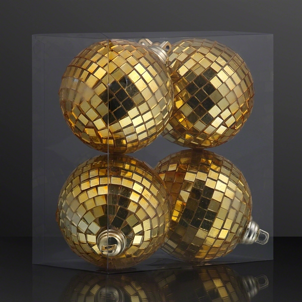 2.4" Mirror Ball Ornaments - 4-Pack - Image 3