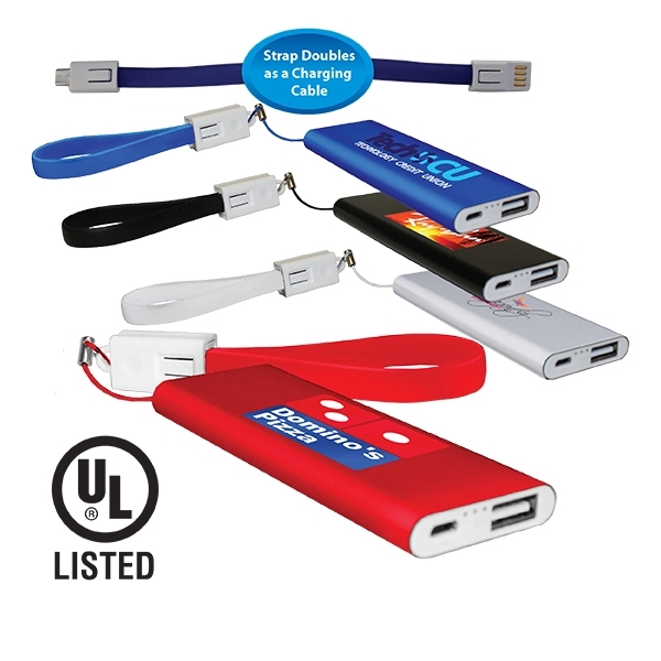 Flat Power Bank With Cable, Full Color Digital - Image 12