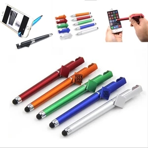 Plastic Pens with Touch Screen Stylus and phone holder