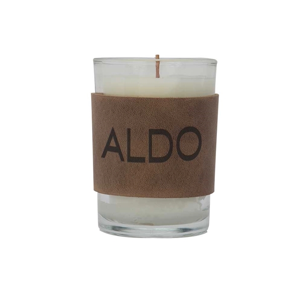 HARPER 8oz. Candle with Leather Sleeve - Image 1