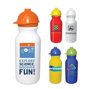 20 oz. Value Cycle Bottle with Safety Helmet Push 'n Pull Ca