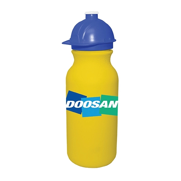 20 oz. Value Cycle Bottle with Safety Helmet Push 'n Pull Ca - Image 2